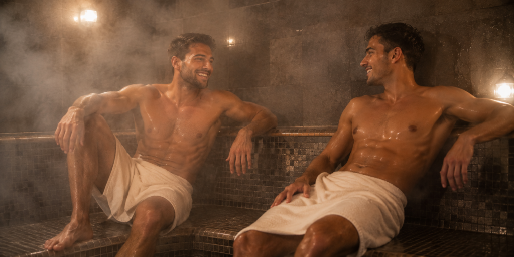 Ilustračný obrázok k téme o saunovaní Club Sauna Expert. AI generated